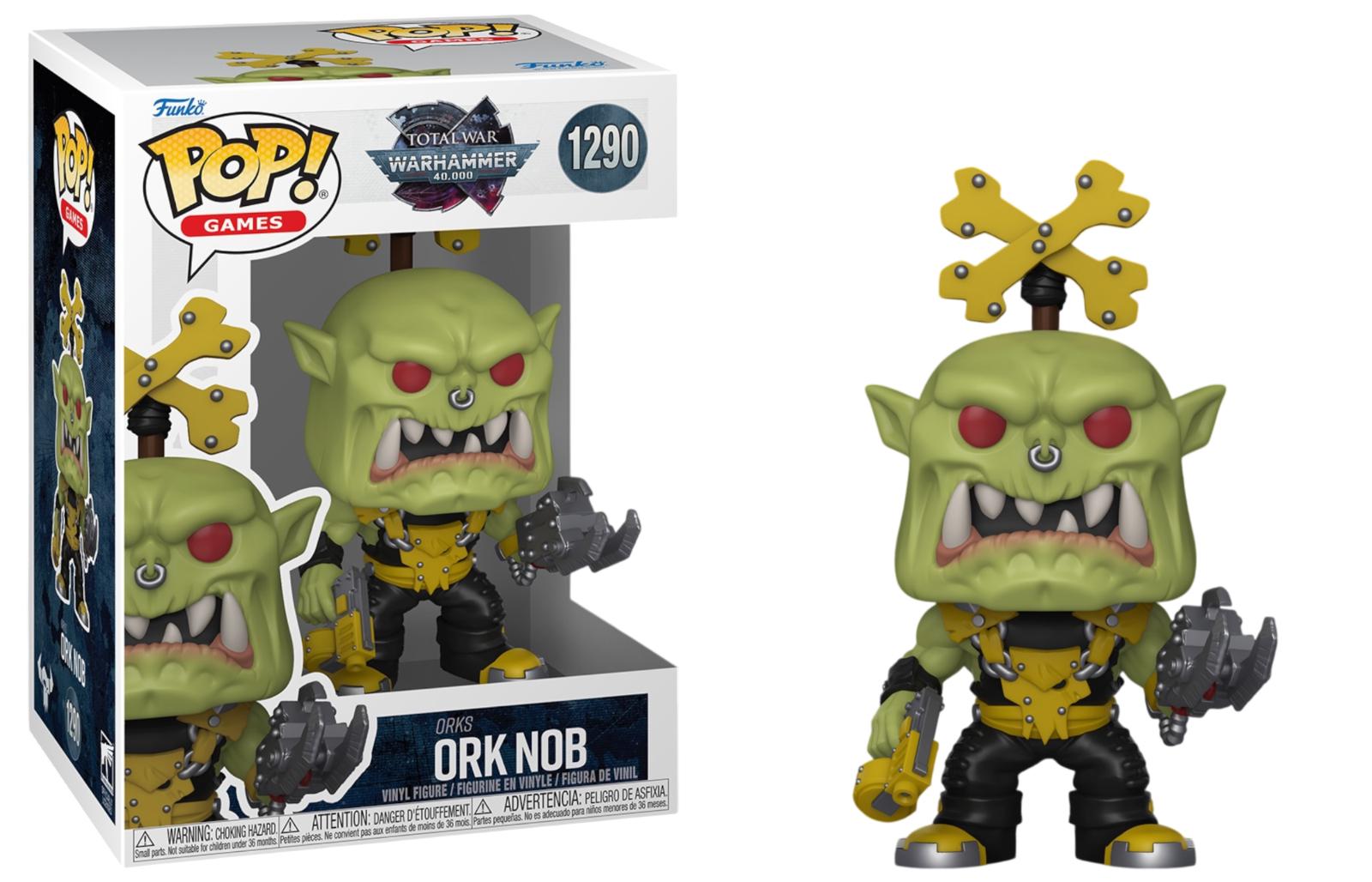 Ork Nob #1290 Warhammer 40 Funko Pop box and figure