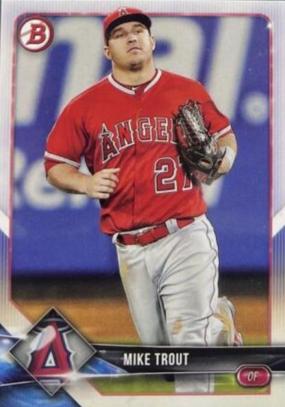 Mike Trout #1 Baseball Cards 2018 Bowman