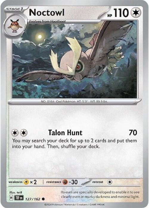 Noctowl #127 Pokemon Temporal Forces
