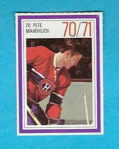 Pete Mahovlich Hockey Cards 1970 Esso Power Players