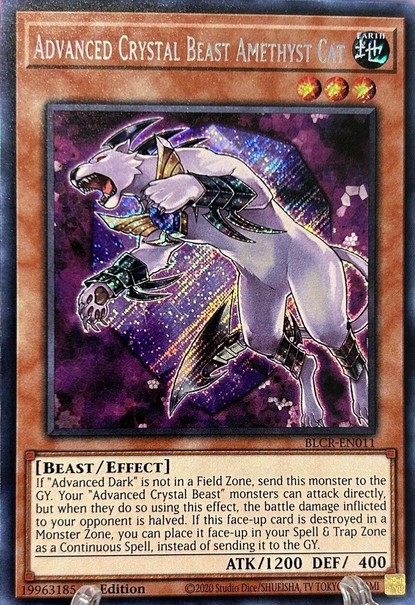 Advanced Crystal Beast Amethyst Cat BLCR-EN011 YuGiOh Battles of Legend: Crystal Revenge