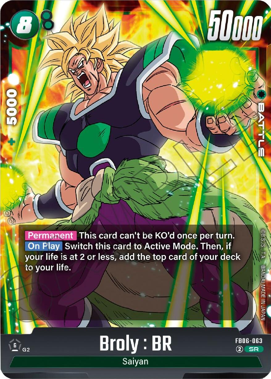 Broly : BR FB06-063 Dragon Ball Super Rivals Clash