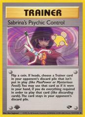 Sabrina's Psychic Control [1st Edition] #121 Pokemon Gym Challenge Prices