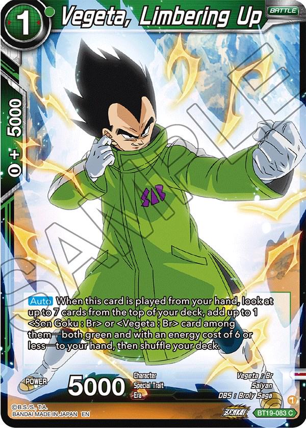 Vegeta, Limbering Up front