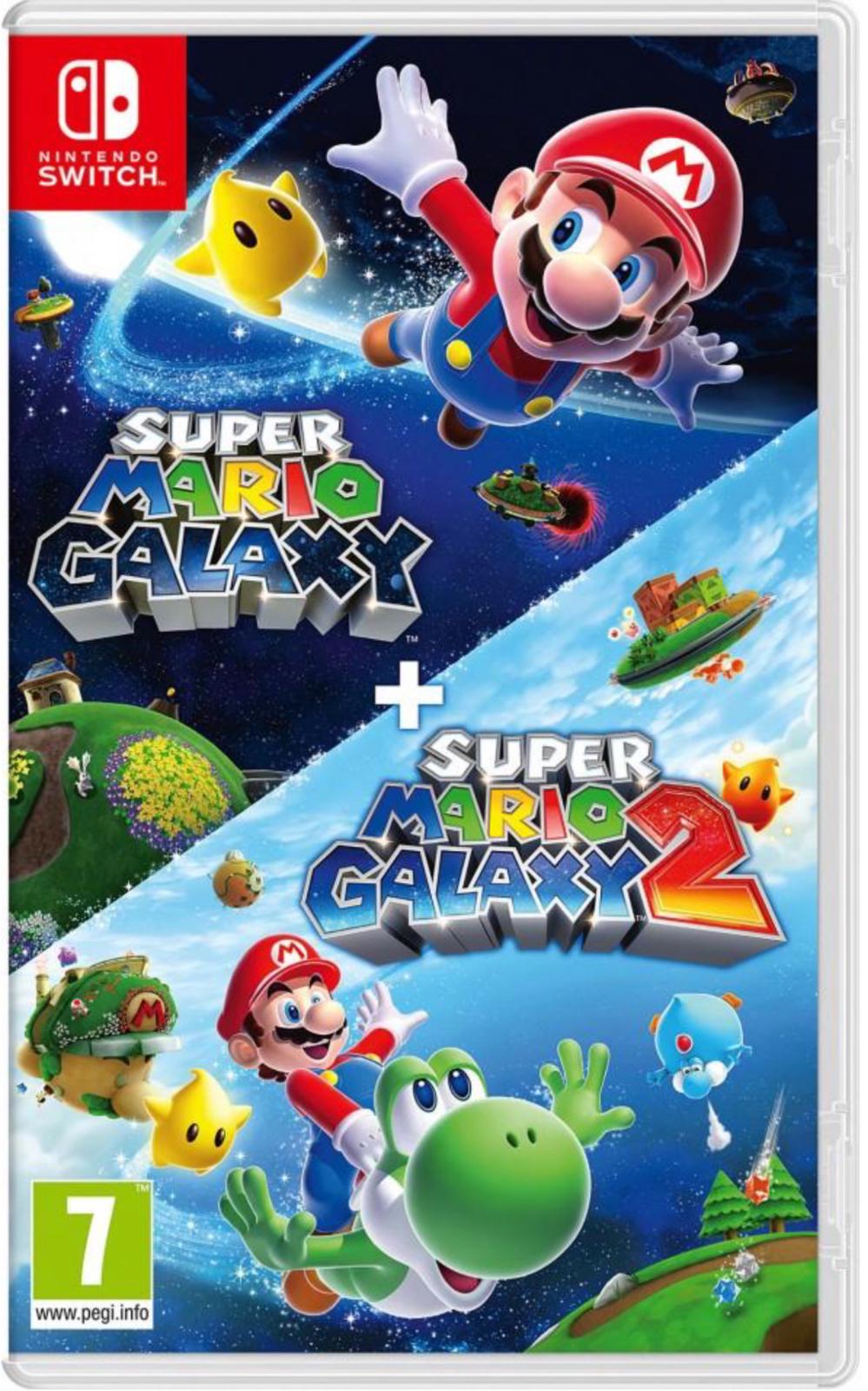 Carátula de Super Mario Galaxy + Super Mario Galaxy 2 (Import) para Switch (edición PAL España)