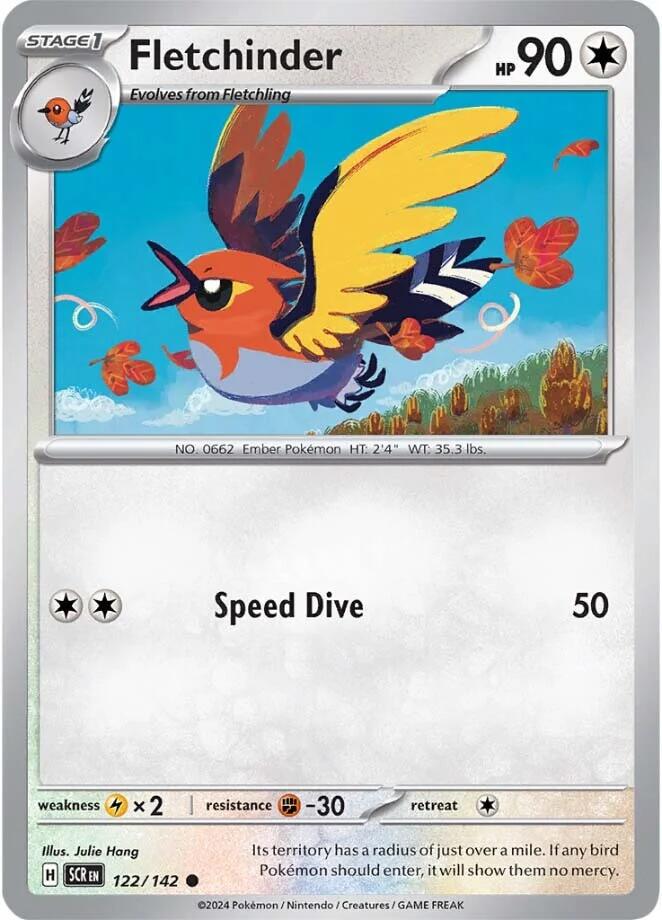 Fletchinder #122 Pokemon Stellar Crown