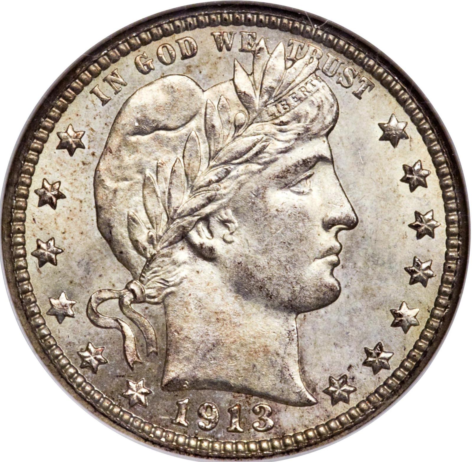 1913 D Coins Barber Quarter