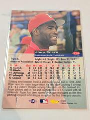 REAR | John Roper Baseball Cards 1994 Classic