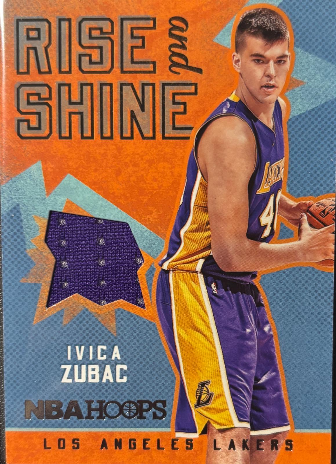 Ivica Zubac #37 Basketball Cards 2016 Panini Hoops Rise N Shine Memorabilia