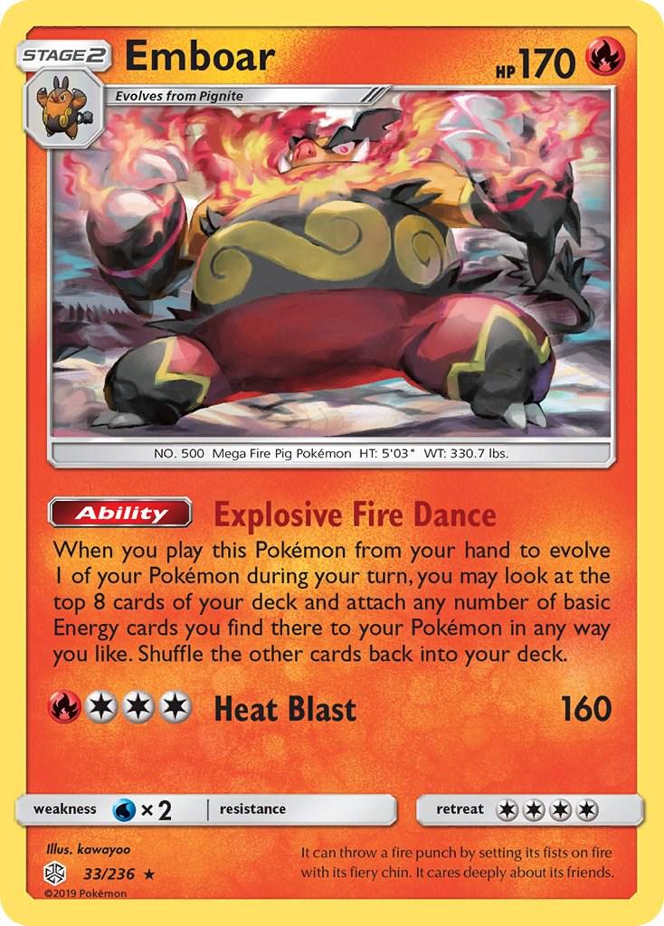 Emboar #33 Pokemon Cosmic Eclipse