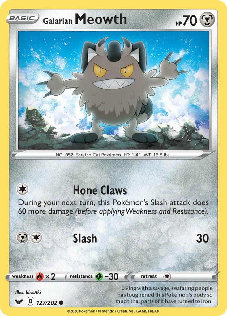 Galarian Meowth #127 Pokemon Sword & Shield