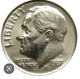 1987 P Coins Roosevelt Dime