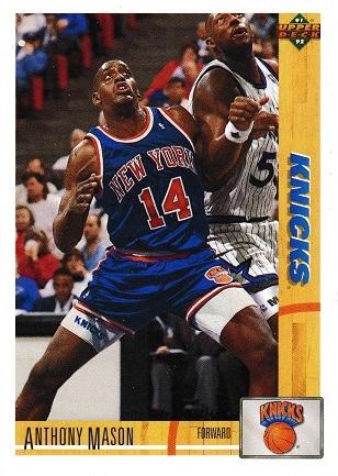 Anthony Mason #430 Basketball Cards 1991 Upper Deck