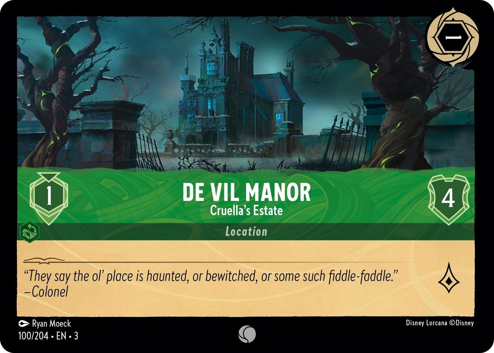 De Vil Manor - Cruella's Estate #100 Lorcana Into the Inklands