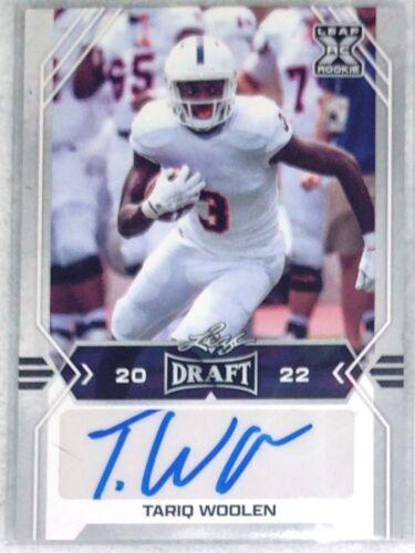 Tariq Woolen #BA-TW1 Football Cards 2022 Leaf Draft Autographs