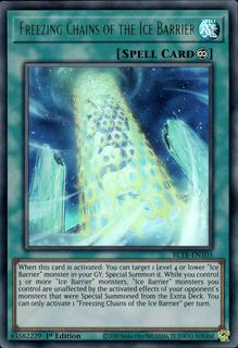 Freezing Chains of the Ice Barrier BLTR-EN103