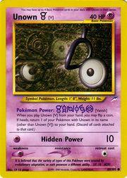 Unown V #89 Pokemon Neo Destiny