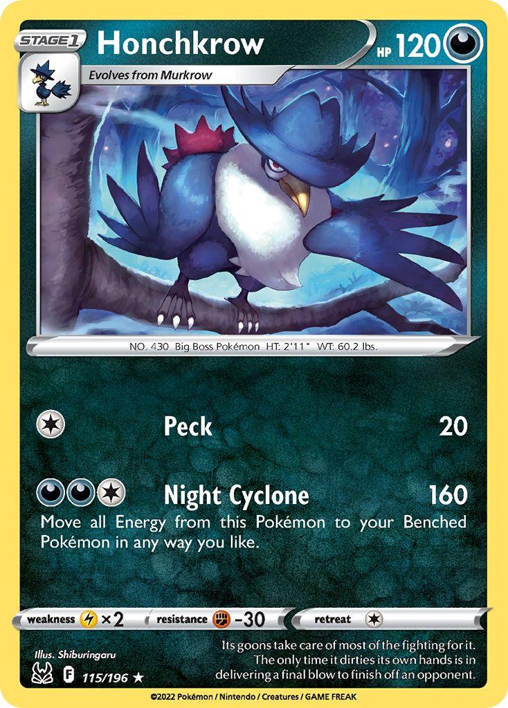 Honchkrow #115 Pokemon Lost Origin
