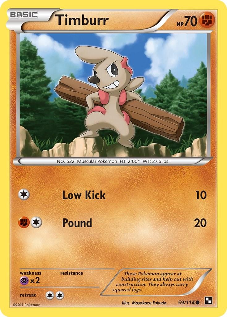 Timburr #59 Pokemon Black & White