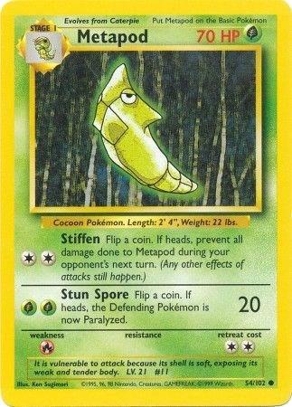 Metapod #54 Pokemon Base Set