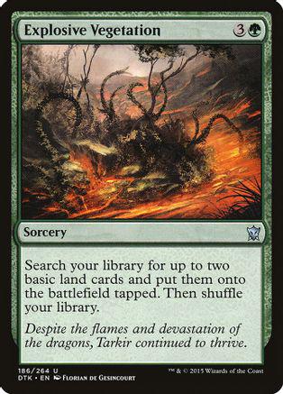 Explosive Vegetation Magic Dragons of Tarkir