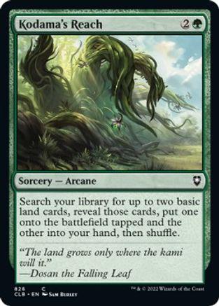 Kodama's Reach #826 Magic Commander Legends: Battle for Baldur's Gate