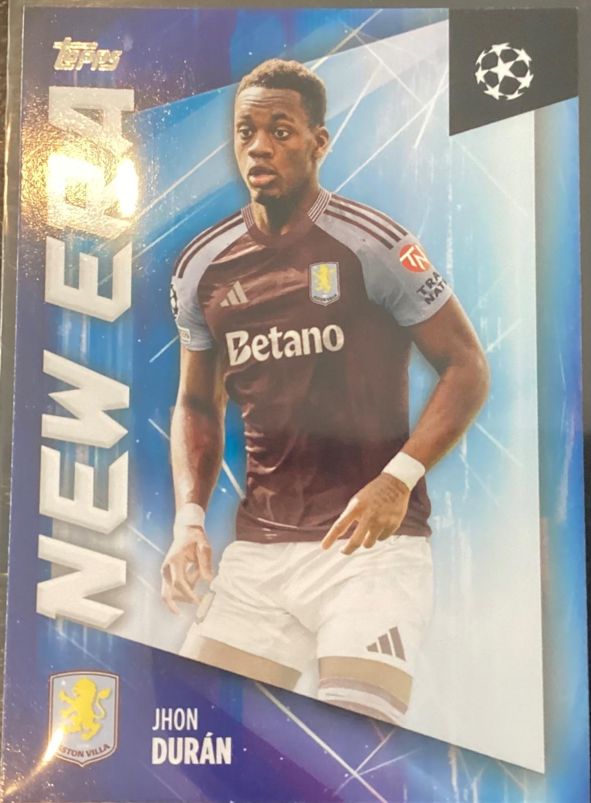 Jhon Duran #NE-13 Soccer Cards 2024 Topps UEFA New Era