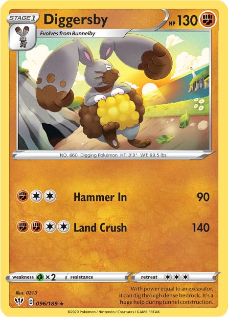 Diggersby #96 Pokemon Darkness Ablaze