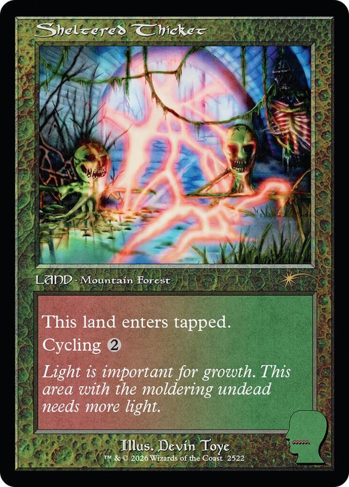 Sheltered Thicket [Foil] (Magic Secret Lair Drop)