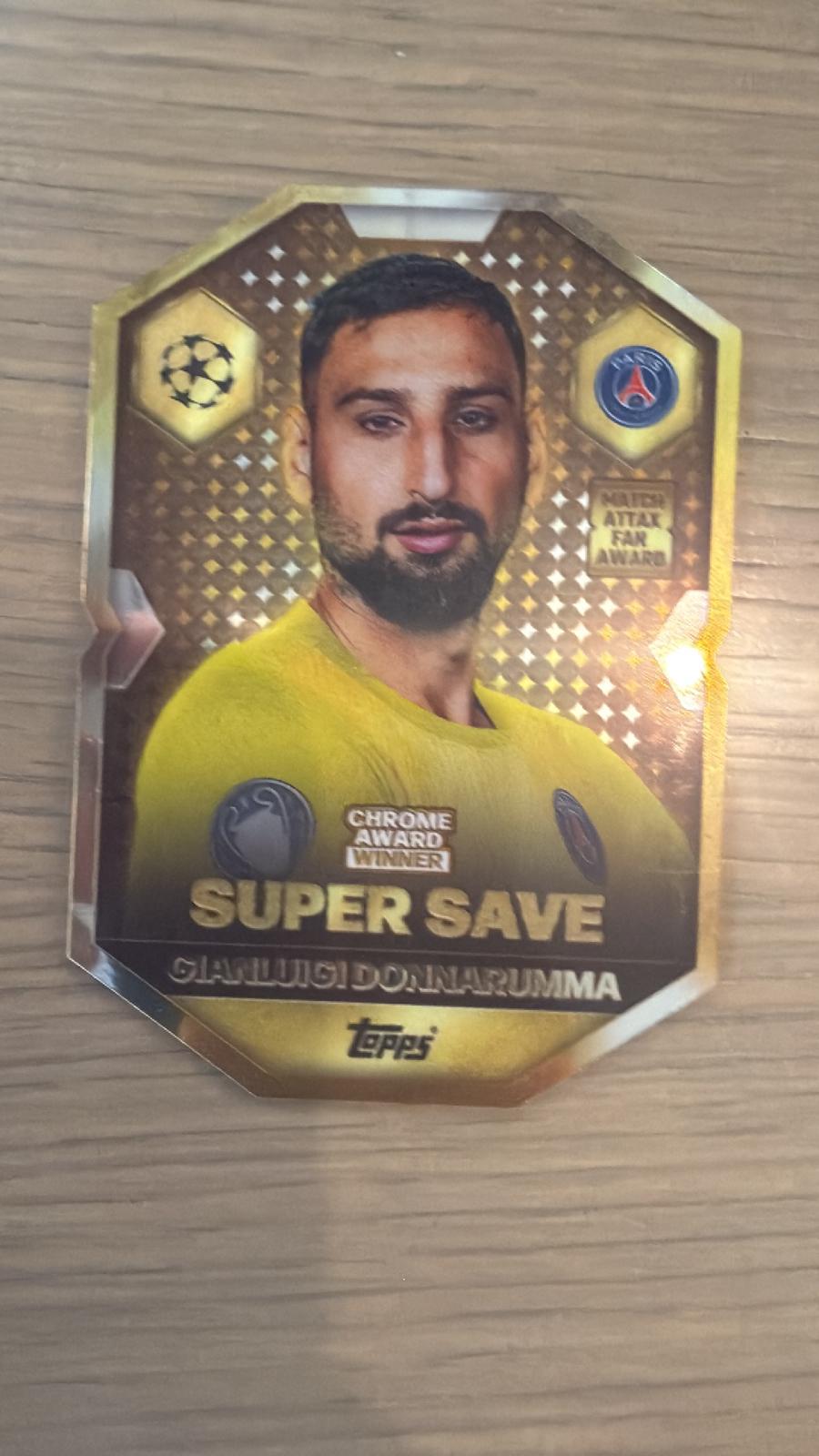Gianluigi Donnarumma #CA5 2025 Topps Match Attax UEFA Chrome Award Winner