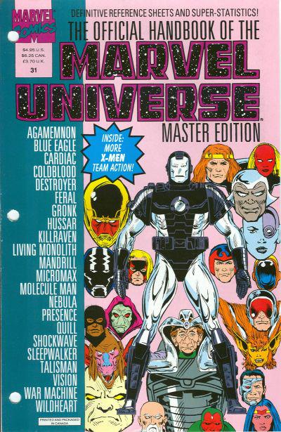 Official Handbook of the Marvel Universe #31 (1993) Comic Books Official Handbook of the Marvel Universe