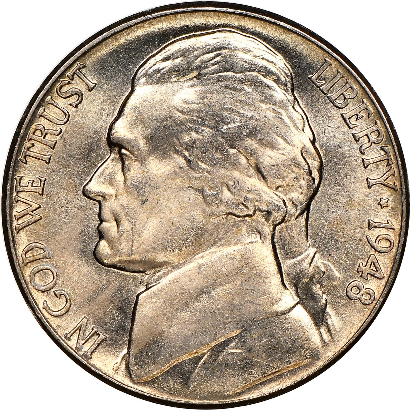 1948 Coins Jefferson Nickel