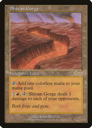 Shivan Gorge #326 Magic Urzas Saga