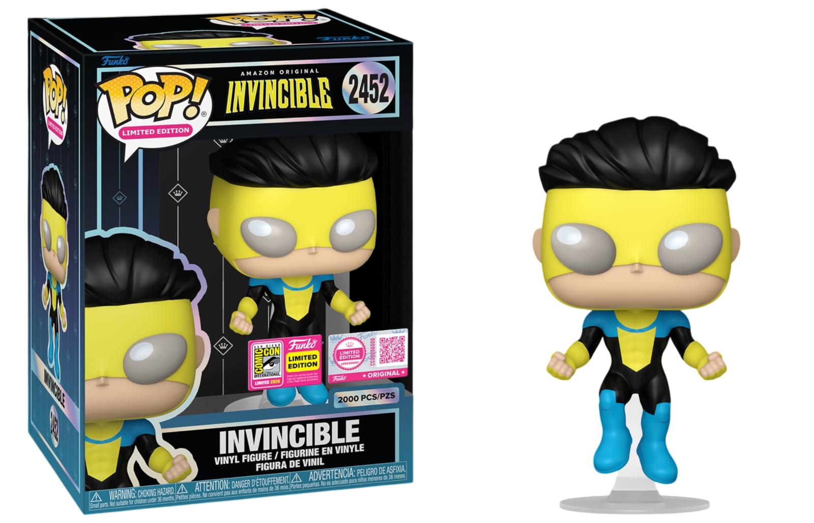 Invincible #2452 Funko Pop SDCC box and figure