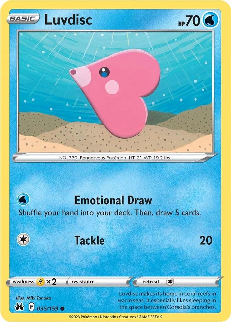Luvdisc #35 Pokemon Crown Zenith