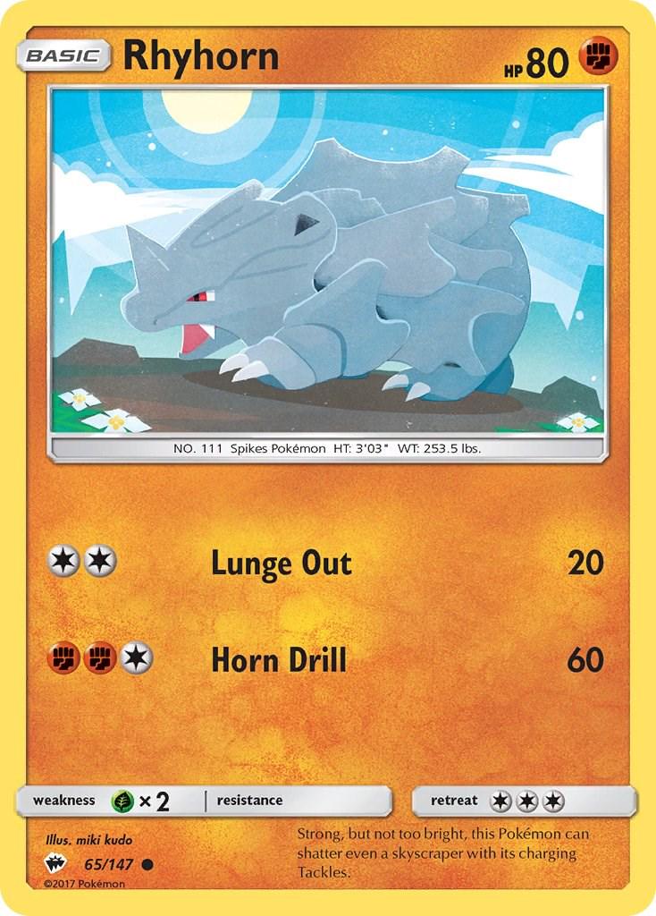 Rhyhorn #65 Pokemon Burning Shadows