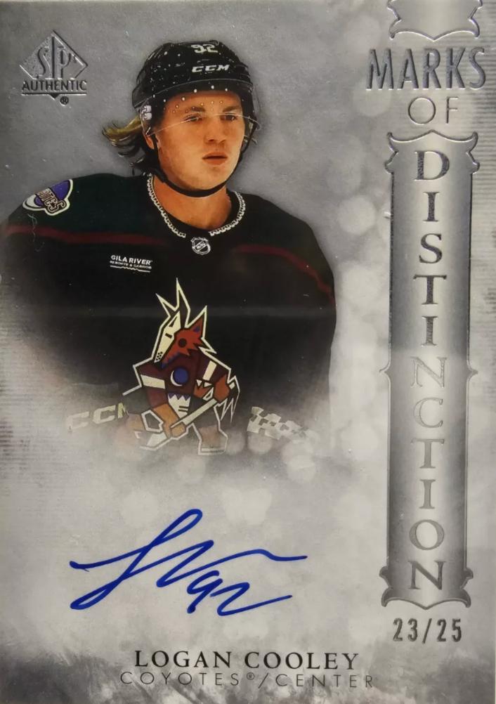Logan Cooley #MD-LC Hockey Cards 2023 SP Authentic Marks of Distinction