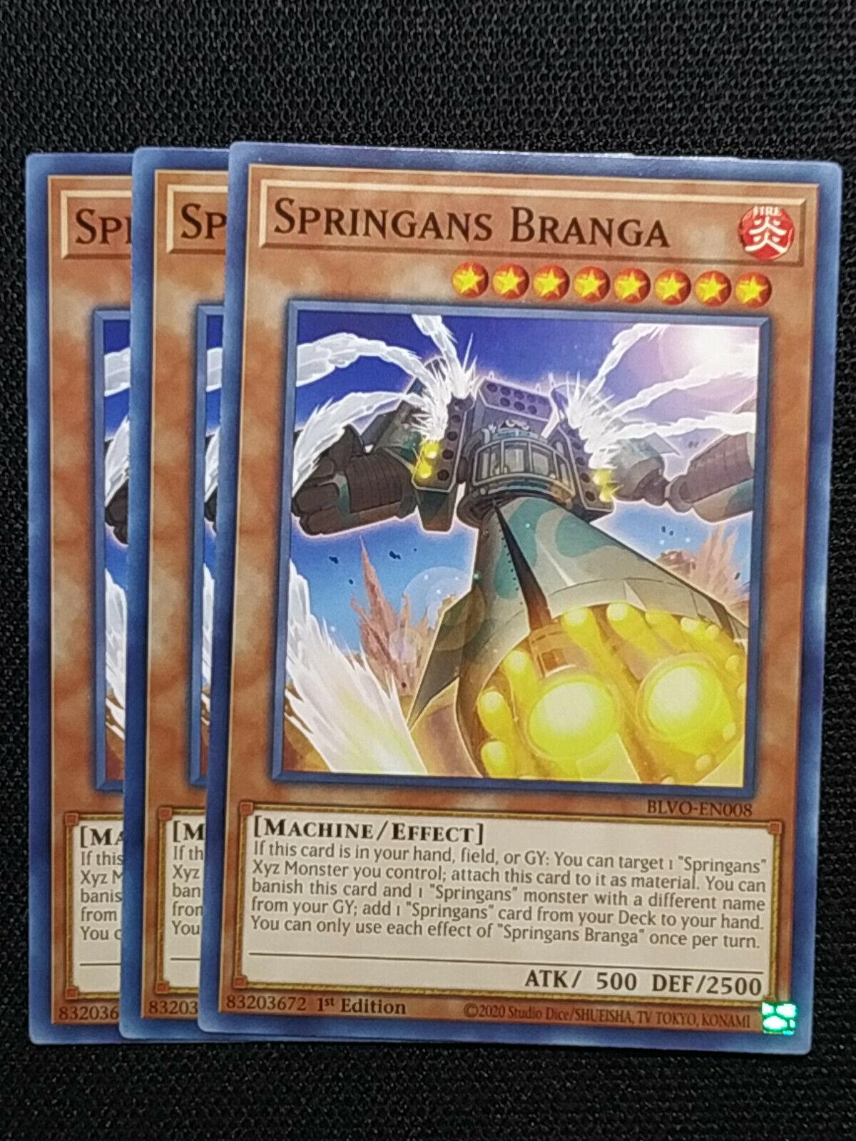 Springans Branga BLVO-EN008 YuGiOh Blazing Vortex