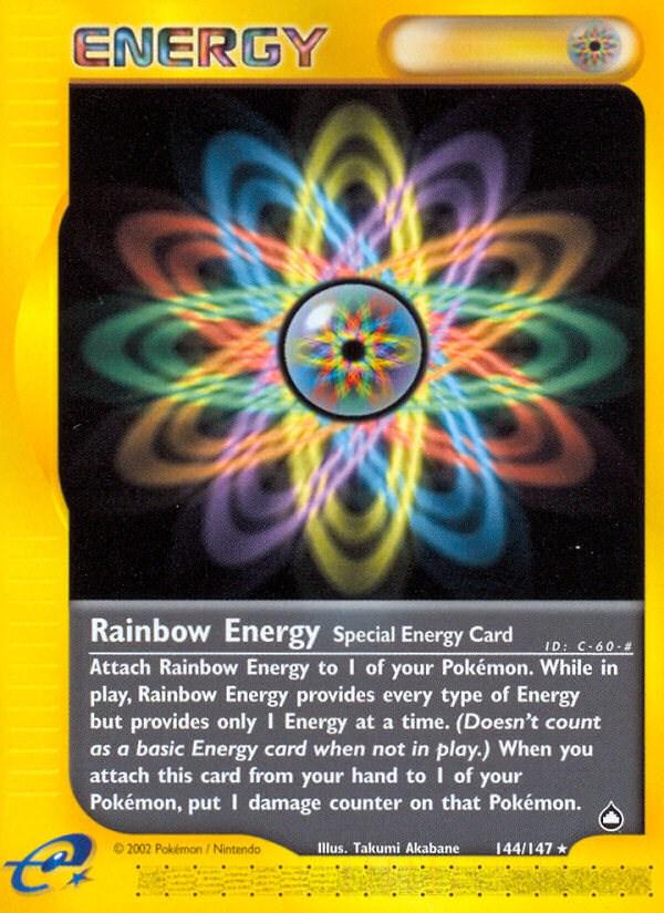 Rainbow Energy #144 Pokemon Aquapolis