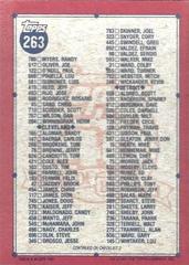 Back Of Card | Checklist 2 Baseball Cards 1991 Topps