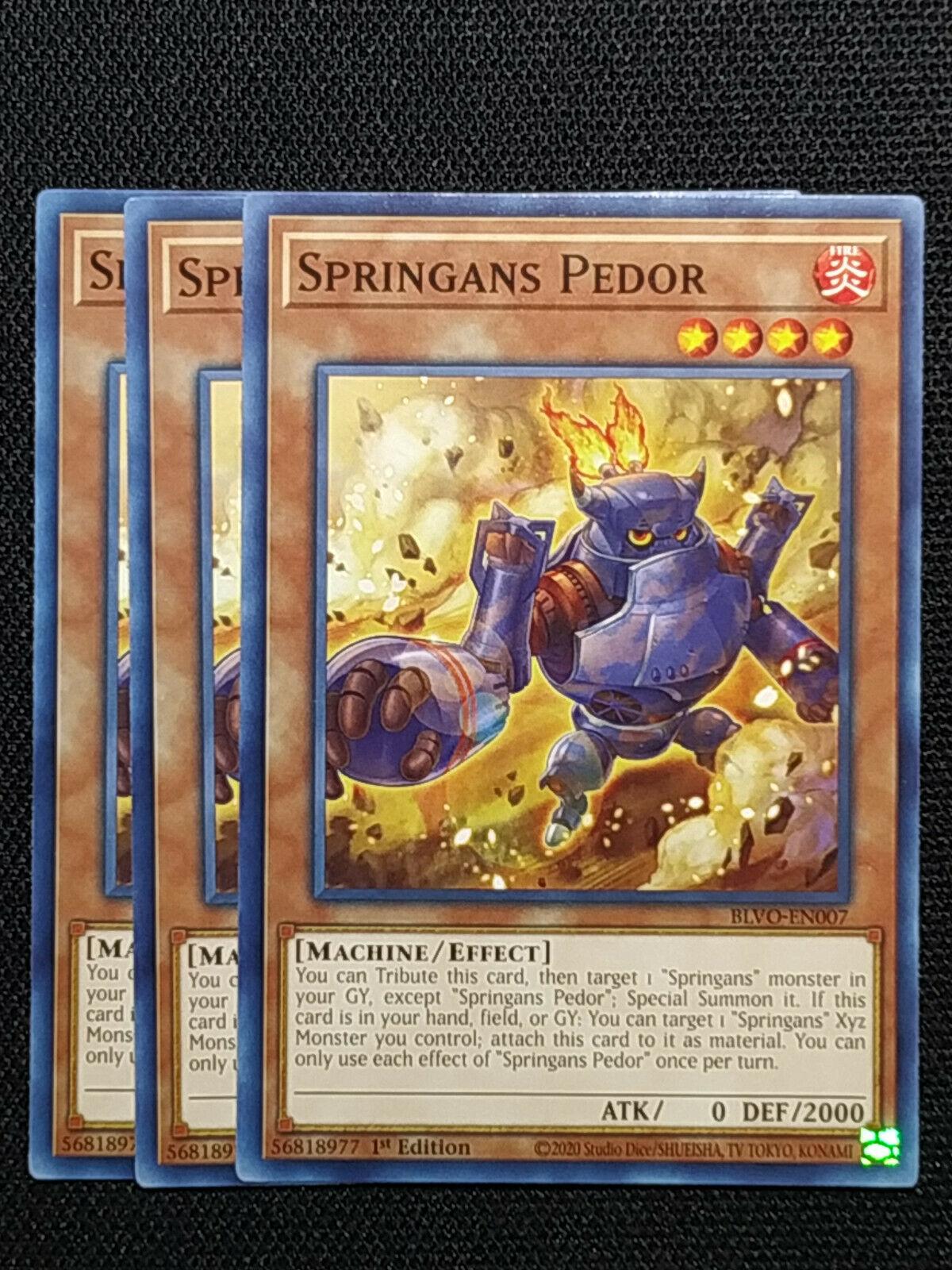 Springans Pedor BLVO-EN007 YuGiOh Blazing Vortex