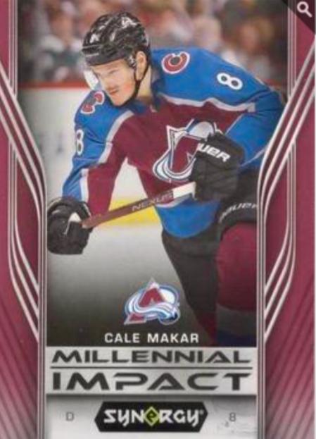 Cale Makar #MI-2 Hockey Cards 2019 Upper Deck Synergy Millennial Impact