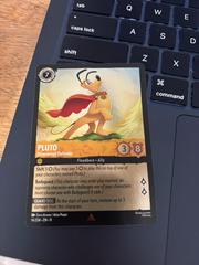 pluto lorcana card Disney - Friendly Pooch 18/204 Rescue Dog Ink Type Autographed Disney Lorcana Pluto: Friendly