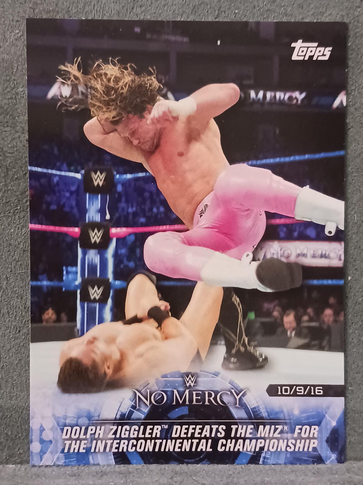 Dolph Ziggler Defeats The Miz for the Intercontinental Championship #57 Wrestling Cards 2018 Topps WWE Road To Wrestlemania