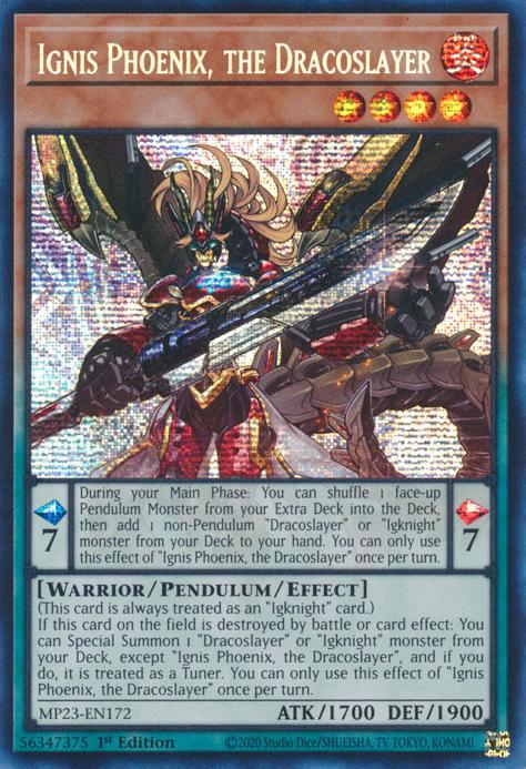 Ignis Phoenix, the Dracoslayer MP23-EN172 YuGiOh 25th Anniversary Tin: Dueling Heroes Mega Pack