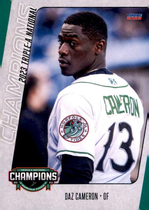 Daz Cameron #5 2023 Choice Norfolk Tides Triple A Champions Baseball