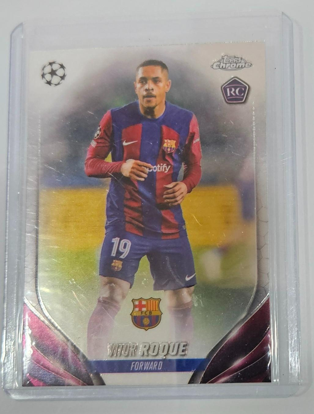 Vitor Roque #28 Soccer Cards 2023 Topps Chrome UEFA Club