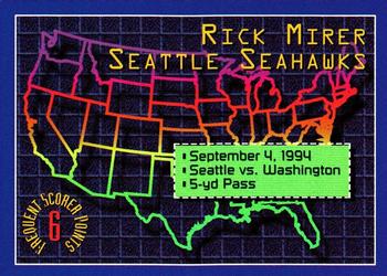 Rick Mirer #5 1994 Stadium Club Football Frequent Scorer Points