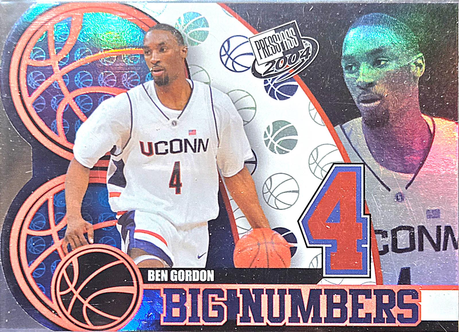 Ben Gordon #BN15 2004 Press Pass Big Numbers Basketball