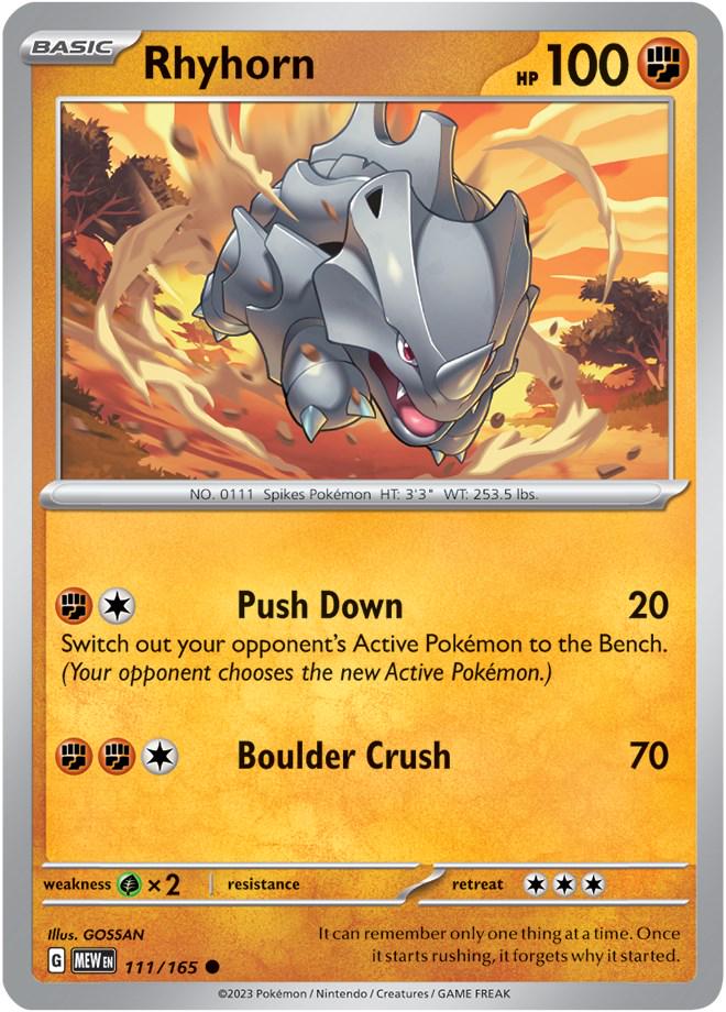 Rhyhorn #111 Pokemon Scarlet & Violet 151